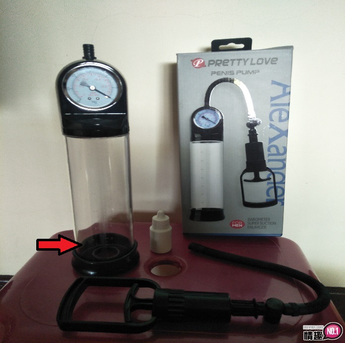 PrettyLove附压力錶手动真空吸引阴茎助勃器-这吸力确实非同小可;;插图3