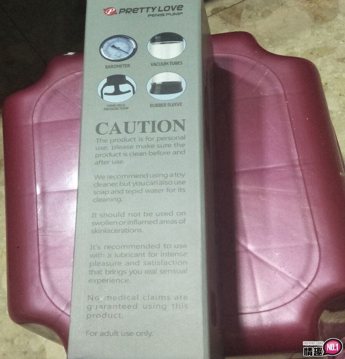 PrettyLove附压力錶手动真空吸引阴茎助勃器-这吸力确实非同小可;;插图5