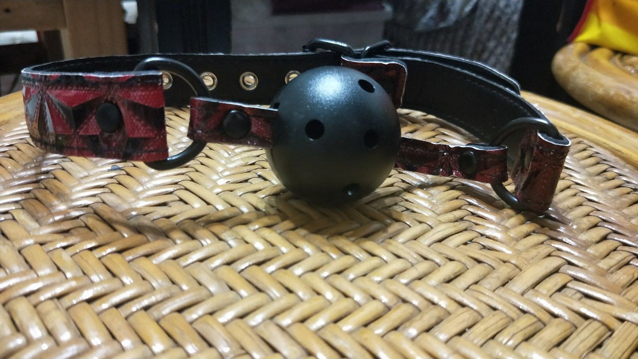 超美超羞耻的圆形口球插图1