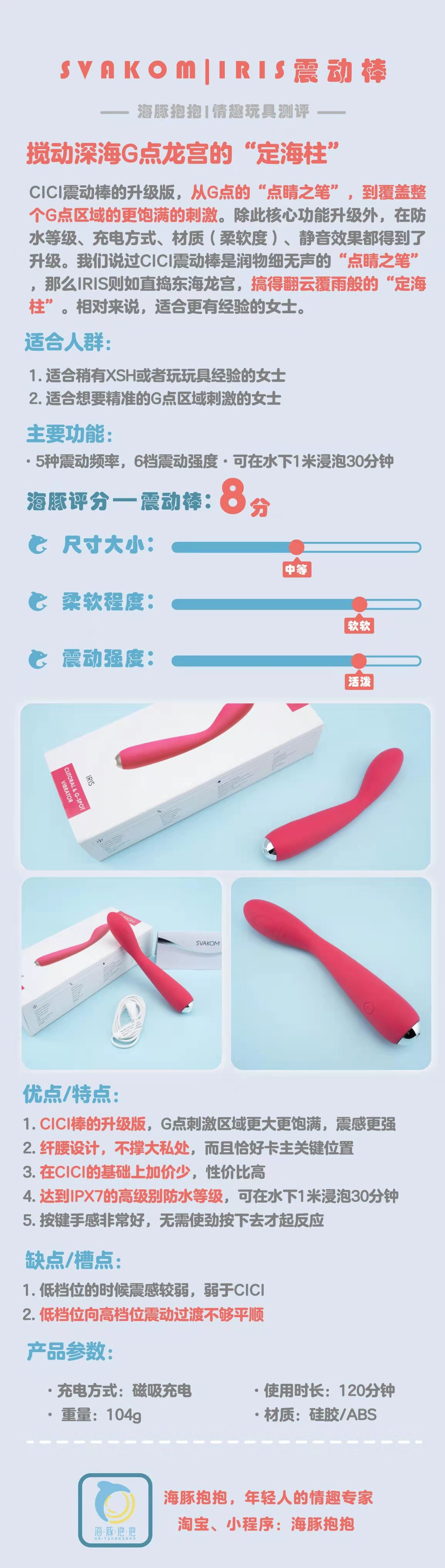 情趣玩具测评：【SVAKOM】IRIS震动棒，海豚评分：8分插图1